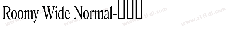Roomy Wide Normal字体转换